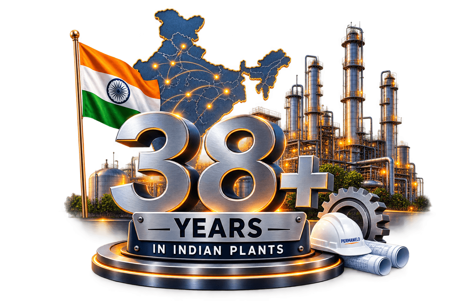 38+ years in Indian plants