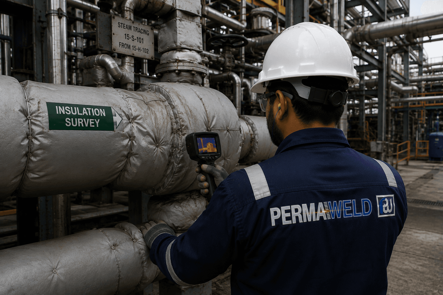 Insulation Survey — Permaweld industrial engineers at work